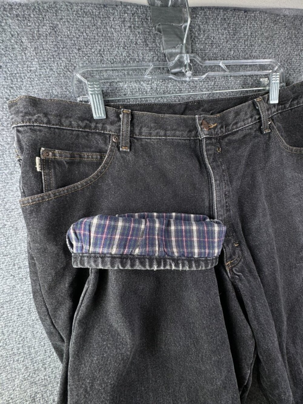 LL Bean Men's Double L Black Cotton Classic Fit Straight Leg Denim Jeans 42x29